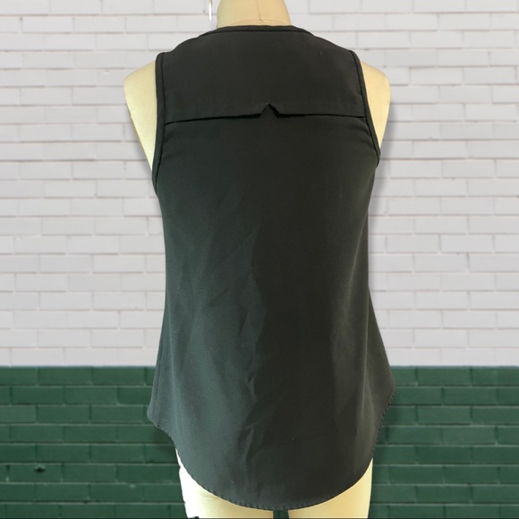 Black Zip Front Tank Trina Turk - Picture 3 of 4